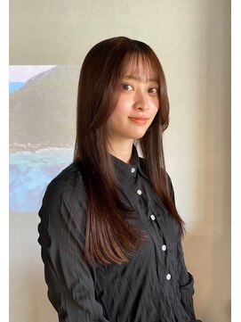 ルームニマルイチ(rroom201) 髪質改善レイヤーカットワンカールオリーブベージュ姫カット