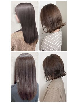 美容室フルール ★縮毛矯正ロング♪コスメストレート髪質改善ココアベージュ