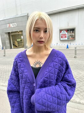 シーム 天神大名店(SEAM) 抜きっぱなしブロンド×ボブ