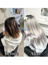 ファボ 心斎橋アメ村店(Fav) 《カラー+シールエクステ》pale　silver
