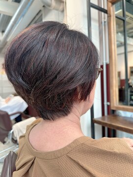 ルーファス 恵比寿 渋谷(Ruufus) くびれショートボブ/白髪ぼかし/白髪ぼかしハイライト2503