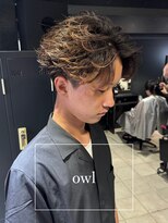 アウル 心斎橋(owl)&nbsp;フェザーパーマ/フェザーショート/センターパート/メンズパーマ