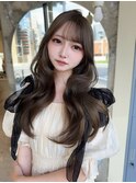 小顔効果◎愛され韓国風ロング