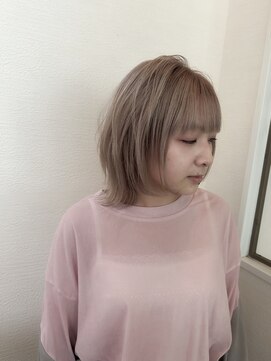 リアン 熊谷本店(Rien) ホワイトベージュ×ウルフヘア