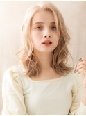 □かきあげ前髪ハイトーンカラーエアリーロング401大宮20代30代
