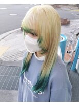 フロップニク(FLOPNIK)&nbsp;グリーンエンドカラーロングウルフ