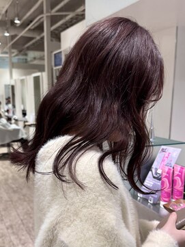 ビーハイブ 仙台駅前店(Behive) ピンクブラウン/ブリーチなし/ミディアムロング/20代30代