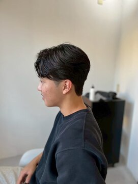 メンズカット バイ ソイクフ(メンズカット by SOY-KUFU) 20代30代40代◎刈り上げセンターパート毛流れマッシュ