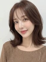 モッズヘア 越谷(mod's hair)&nbsp;くびれレイヤー/外ハネミディ/ココアブラウン/小顔ヘアp越谷