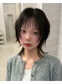イメチェン/ピンクベージュ/アンブレラカラー/前髪/渋谷
