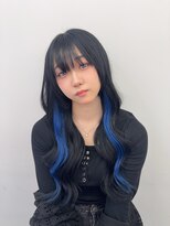 ロサ ファイブヘアー(Rosa..5Hair)&nbsp;黒髪×ブルーインナーロング