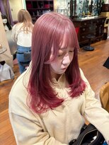 アクシス 栄店(`AXIS)&nbsp;奈川/ワンホンレイヤー/ミルクティーブロンド/ダークブルー/栄