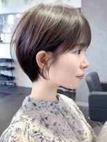 ビュートヨナカ(VIEW TOYONAKA) 30代40代50代/小顔カット/ショートボブ/オリーブグレージュ/豊中