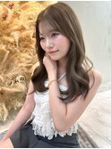 ハッシュカット/顔周りカット/ダークブラウン/シャギーカット