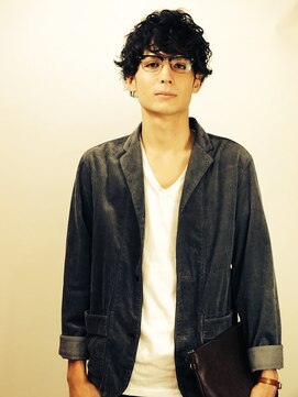 セレスト 下丸子店(CELESTE) 【Celeste下丸子】アンニュイパーマメンズスタイルメガネver