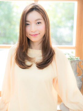 オーブ ヘアー アクネ 長岡京店(AUBE HAIR acne) センターパート×ストレート