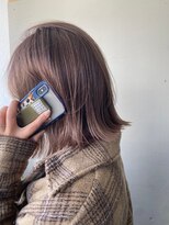 リノショアーズ ショウナン 辻堂店(RinoShores SHONAN)&nbsp;外ハネくびれミディ/ダブルカラー/バイオレットベージュ