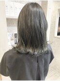福山市美容室Caary 赤味除去カラー オリーブグレージュ
