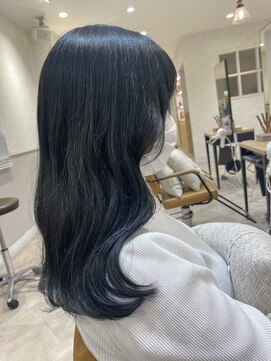 ラボヌールヘアー オリビエ 北千住店(La Bonheur hair Olivier) ツヤ×透明感×ブルーブラック【OZAWA】
