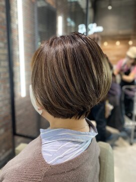 ベイショア(Bay Shore NY) Bayshore-yuka-ハイライトグラデーションボブ