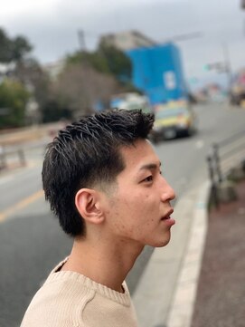 クレオ 片江店(CREO) ビジネススタイル黒髪ナチュラルネオモヒカンスッキリ清潔感小顔