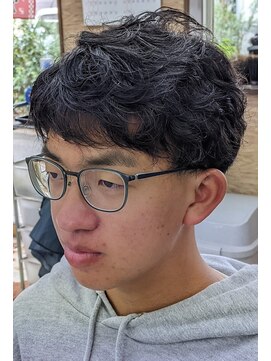 はつみ理容 パーマ＋ツーブロック＋フェード