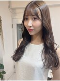 チョコレートブラウン/シアーカラー/小顔カット＆韓国ヘア