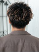 外国人風グラデーション前髪パーマツイスパマッシュf与野