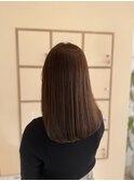 艶髪ケアカラー/ダークブラウン/丸みロング