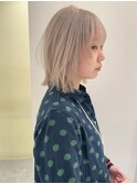 【kira】white beige×bob layer