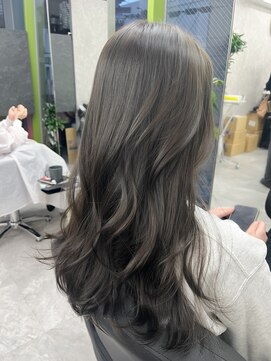 アルドーレフィエロ シンサイバシ(Ardore fiero shinsaibashi) ブリーチなしダブルカラー☆オリーブグレージュ☆20代30代40代