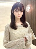 ミディアムレイヤーカット内巻きワンカール