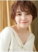 ミルクティーブラウン小顔ふわふわショートTd1川口20代30代40代