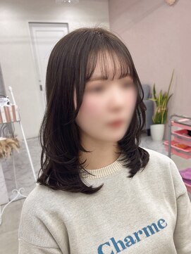 透明感カラー/ダークブラウン/レイヤーカット