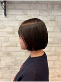 ミニボブ&インナーピンクベージュ