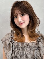 アグノス 青山(Agnos)&nbsp;シースルーバングダークアッシュナチュラルカール前髪愛され