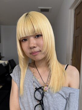 ナループロアポンテ(Nalu pu loa PONTE) ロングレイヤーカットぬきっぱなしブリーチダブルカラー