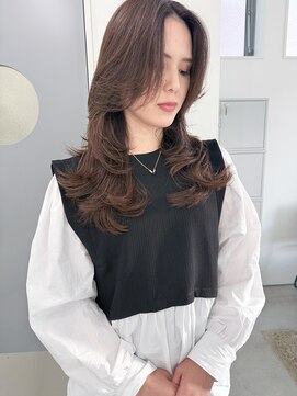 ザワン(the one .) 【the one.】赤みを消したバタフライレイヤーカット-TANAKA-