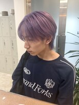 ラニヘアサロン(lani hair salon)&nbsp;ラベンダーカラー/シースルーマッシュ/メンズハイトーン