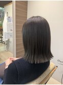 切りっぱなしロブ×アッシュカラー