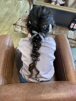 ラポール 蟹江(RAPPORT)&nbsp;【ヘアセット】大人可愛い！リボン編みおろしヘア