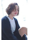 立ち上げバングをプラスしたクールボブ