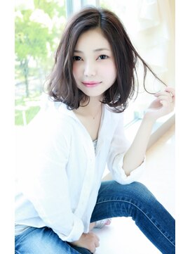 ナトゥーラ 御器所店(Natura) 【Natura御器所店】飯味英華 大人可愛いやわらかグレージュボブ