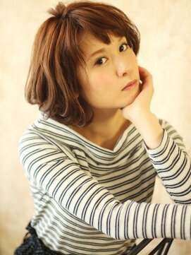 エマージュ 川崎(Emerge) バングが可愛い ニュアンスボブ 柔らかい雰囲気で女子力UP