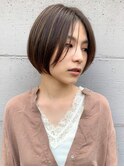 【mee.】ハセガワヒトシ 耳かけベージュ春ボブ 表参道