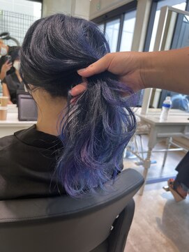 アソビ 表参道(ASOBI) 毛先グラデーション　夏オススメ　オーロラカラー