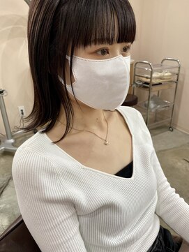 キュオンシア(CUEON. ciea) 切りっぱなし×ぱっつんバング