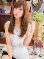 カバーヘアアンドスパ ブリス 浦和(COVER HAIR&SPA bliss)&nbsp;斜めバング小顔艶カラーミルクティアッシュc5浦和20代30代40代