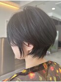 大人ヘルシースタイルショコラアッシュふんわりカールショート