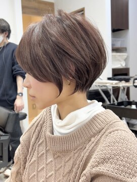 ビュー フクオカ(VIEW FUKUOKA) フェミニンで可愛いチェリーブラウンイメチェンショートボブ